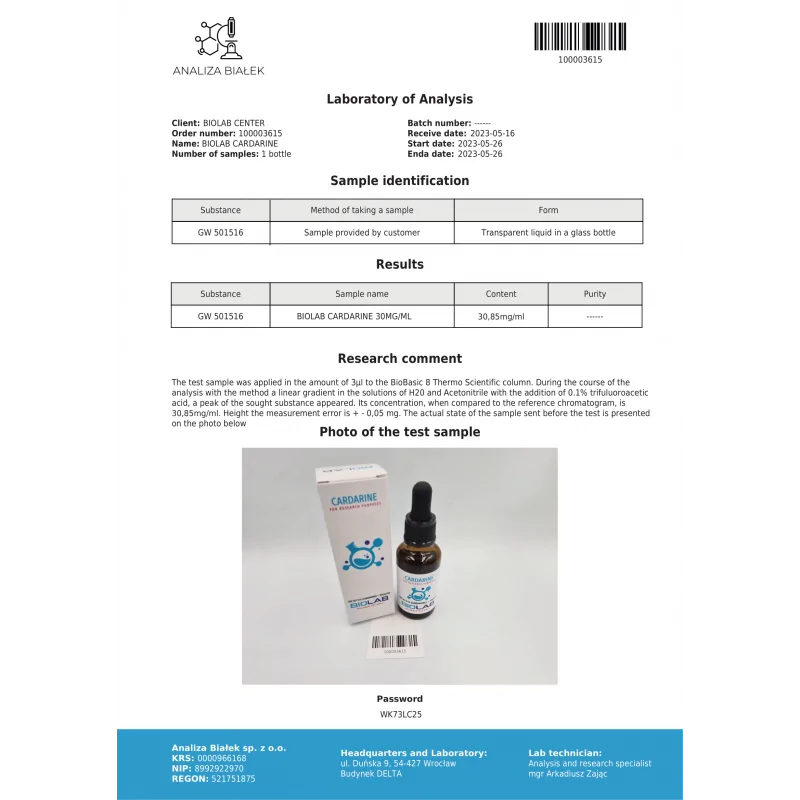 gw 501516 cardarine 30mg/ml gw 501516 cardarine 30mg/ml