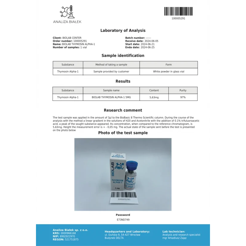 thymosin alpha 1 5mg thymosin alpha 1 5mg